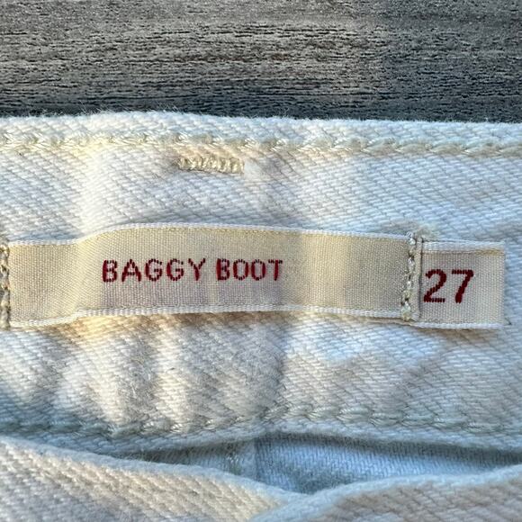 Levi's Baggy Bootcut Jeans Premium Denim White 27 - Picture 8 of 16